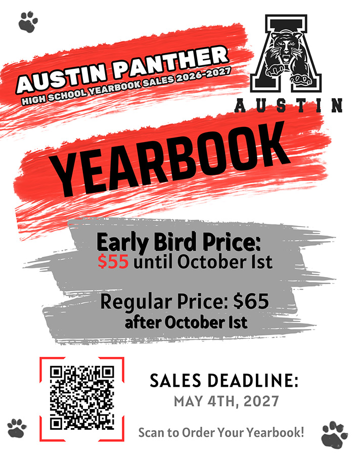 Austin Panther Yearbook flyer
