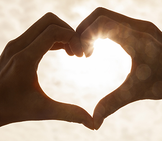 Hands in the shape of a heart