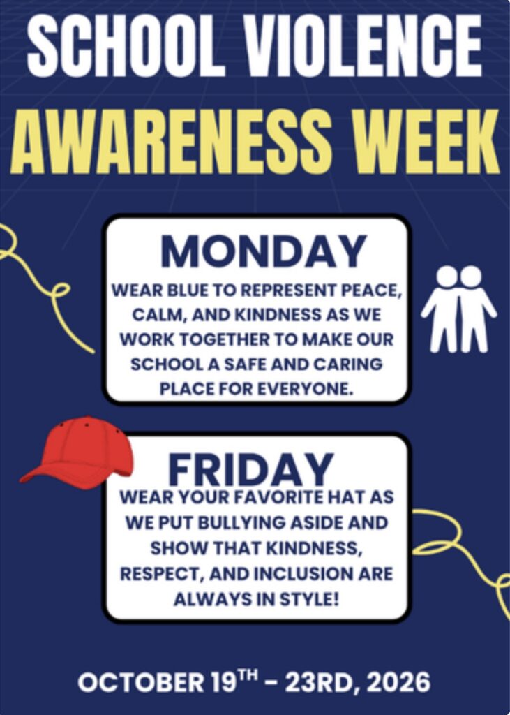 School Violence Awareness Week flyer