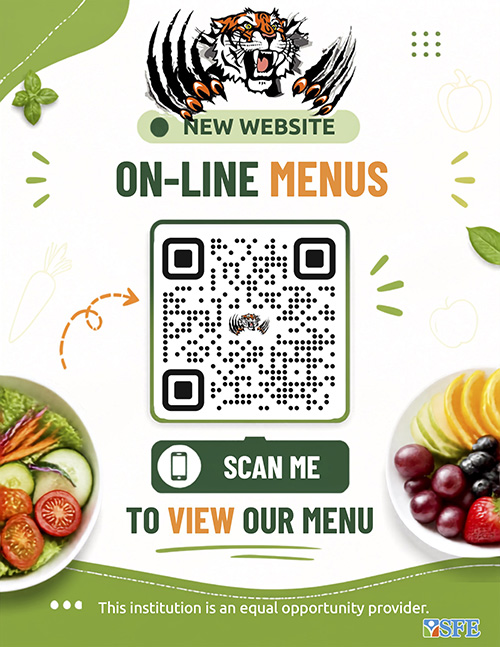 QR code linking to Online Menus for Capitan Municipal Schools