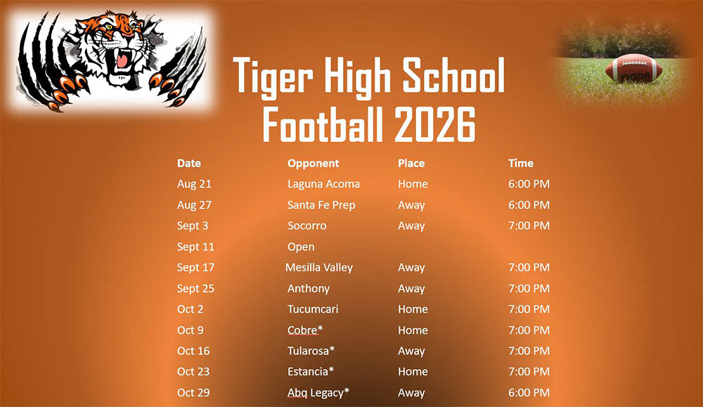 Click to view Football Schedule 2026