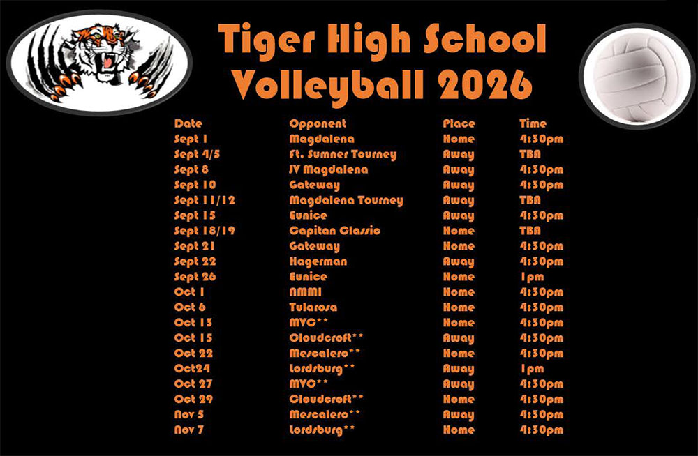 Click to view Volleyball Schedule 2026