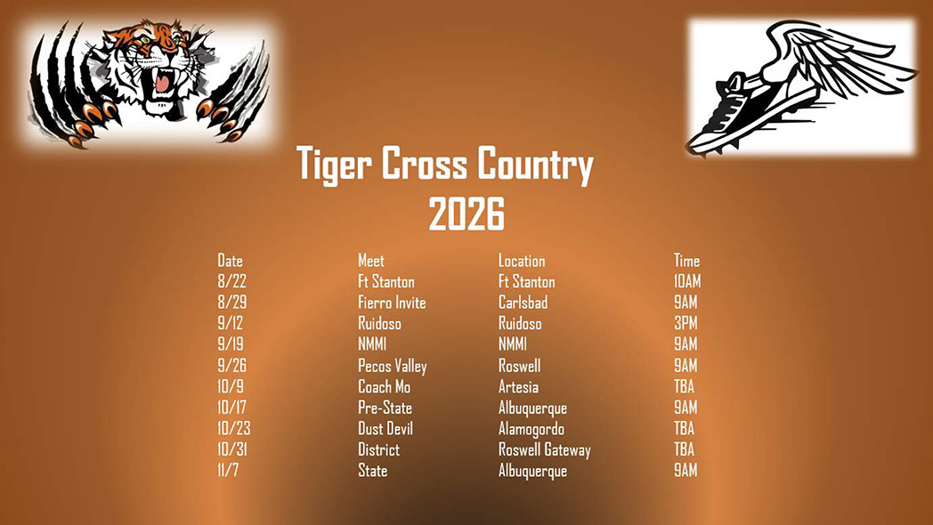 Tiger Cross Country Schedule 2026