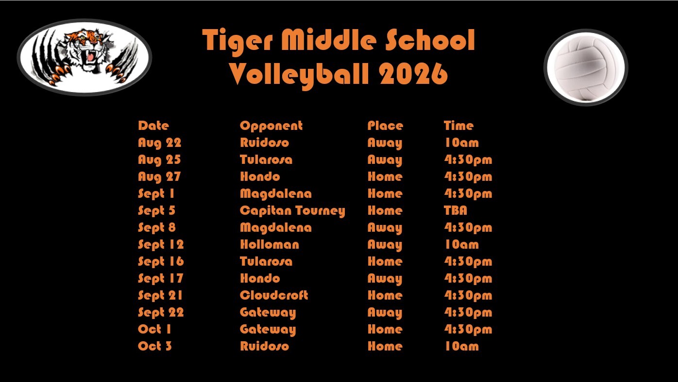 Tiger Middle School Volleyball 2026