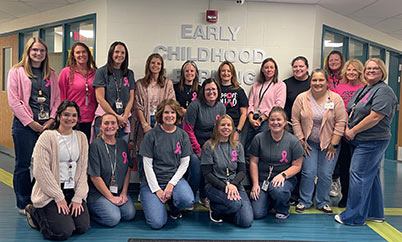 ECLC Staff Pink Day group photo