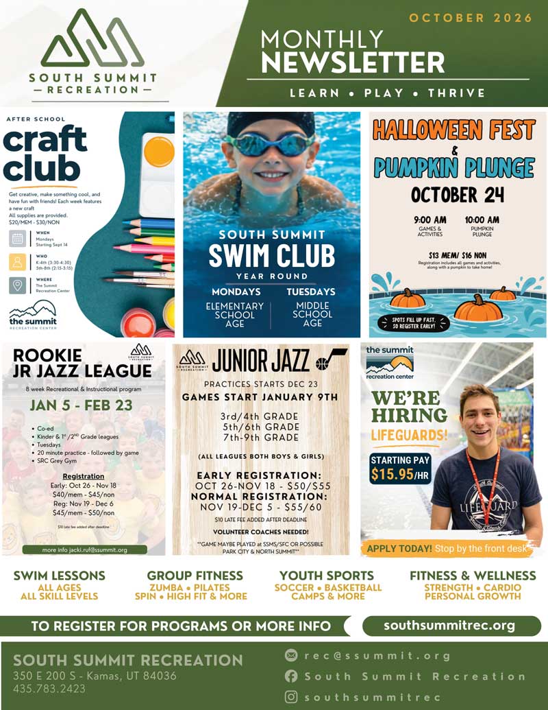 South Summit Recreation October newsletter