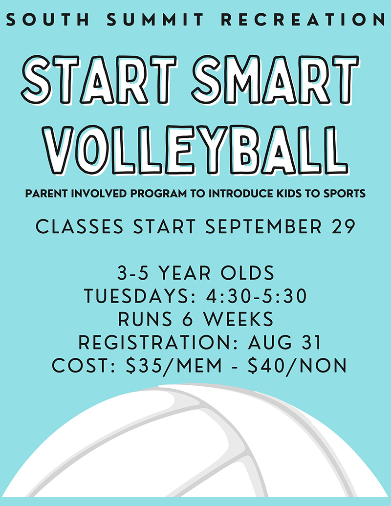 South Summit Recreation Start Smart Volleyball flyer