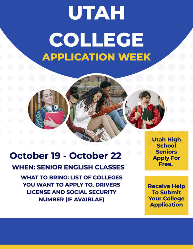 Utah College Application Week flyer