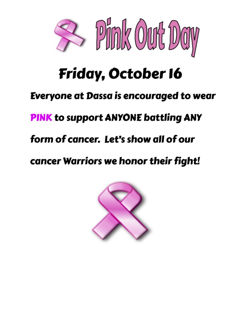 Pink Out Day flyer