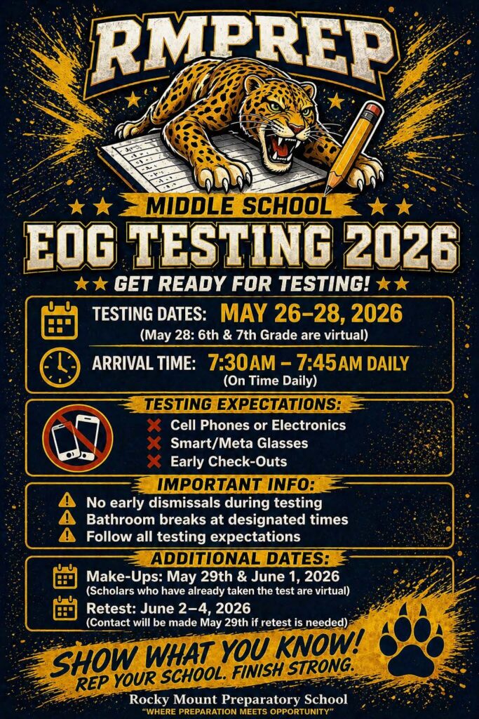EOG Testing 2026 flyer